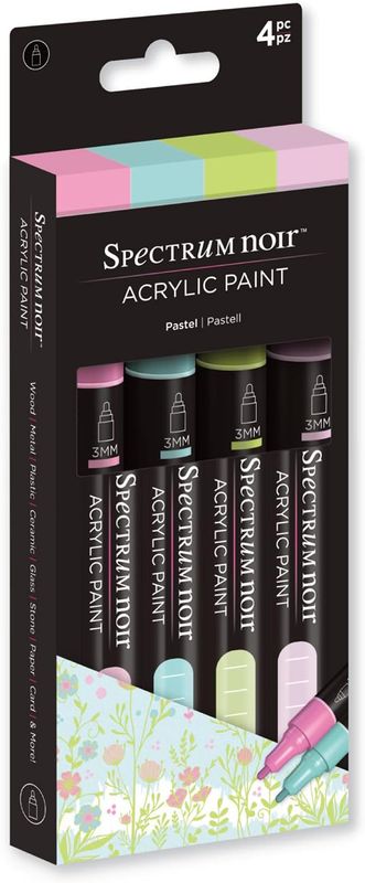 Marcador Acrílico PASTEL Spectrum Noir c/4 piezas