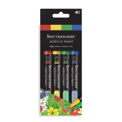 Marcador Acrílico BÀSICO Spectrum Noir c/4 piezas