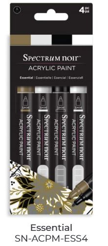 Marcador Acrílico ESENCIAL Spectrum Noir c/4 piezas