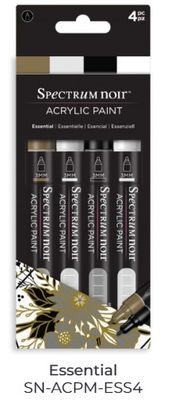 Marcador Acrílico ESENCIAL Spectrum Noir c/4 piezas