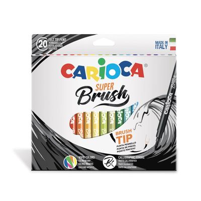 Marcador Carioca SÙPER PINCEL caja c/20 piezas