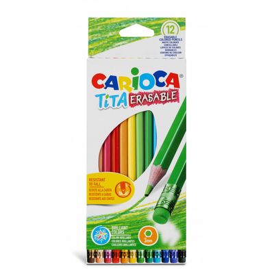 Lápiz color Carioca borrable caja c/12 Piezas
