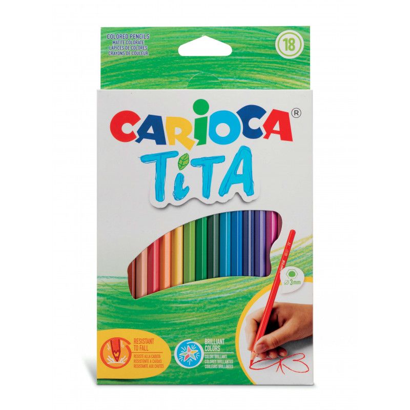 Lápiz color Carioca  TITA c/18 piezas