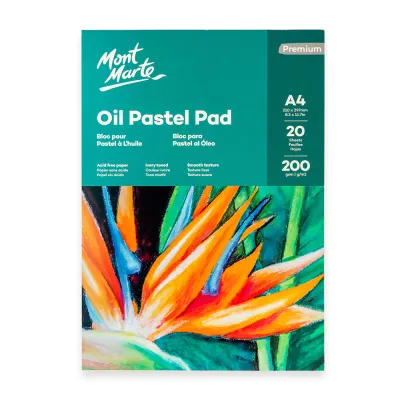 Block de Pastel al óleo Premium Mont Marte, A4 20H. 200 g/m²