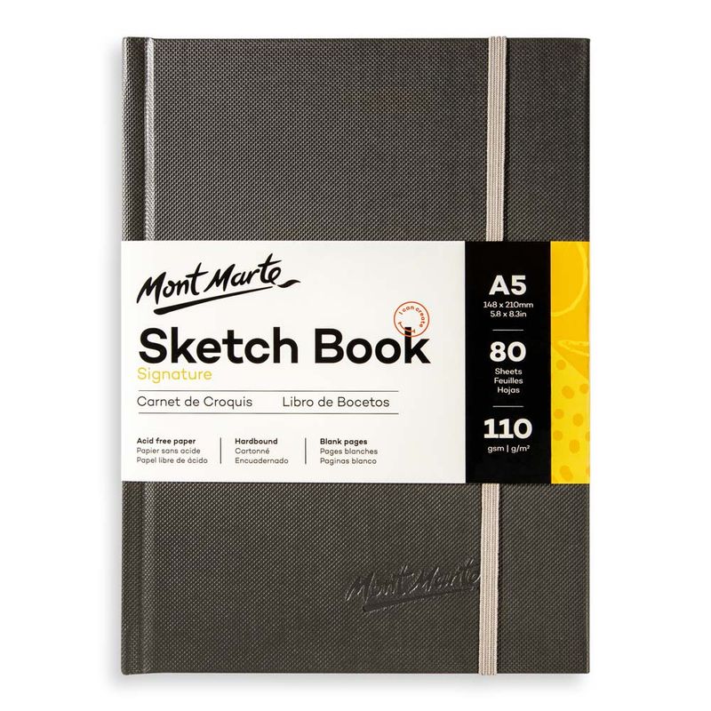 Cuaderno de Bocetos de tapa dura Mont Marte 110 g/m² A5 c/80 hojas