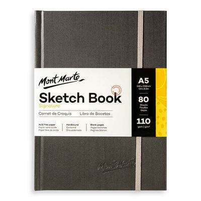 Cuaderno de Bocetos de tapa dura Mont Marte 110 g/m² A5 c/80 hojas
