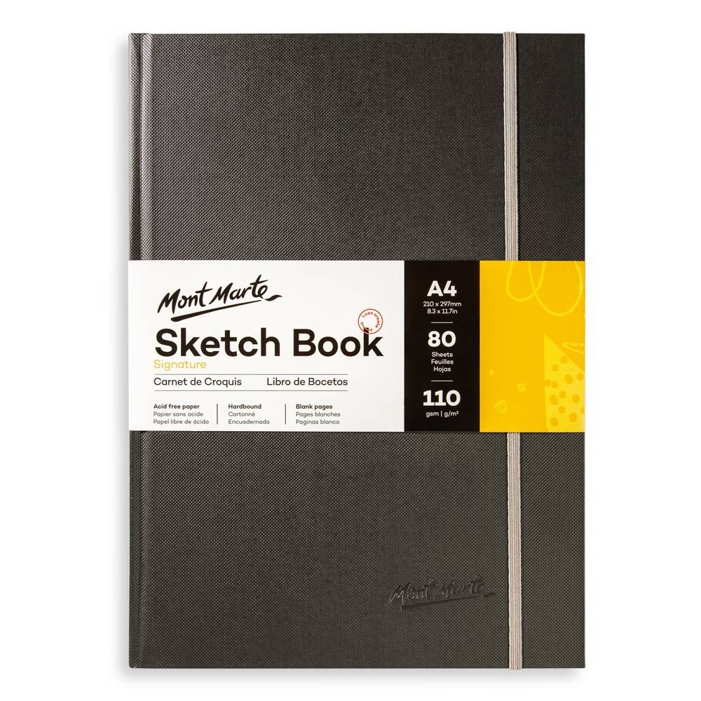 Cuaderno de Bocetos de tapa dura Mont Marte,  110 g/m² A4 c/80 hojas &quot;