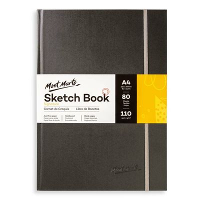 Cuaderno de Bocetos de tapa dura Mont Marte,  110 g/m² A4 c/80 hojas &quot;