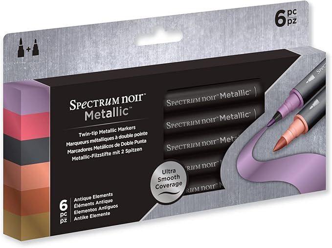 Marcador Spectrum Noir Metálico  ELEMENTO ANTIGUO caja c/2 puntas C/6 piezas