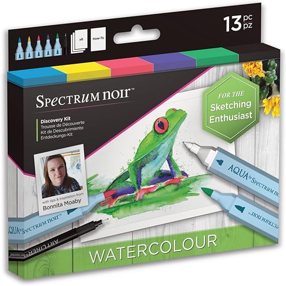 Marcadores Spectrum Noir, ACUARELA DISCOVERY, KIT doble punta, caja c/13 piezas