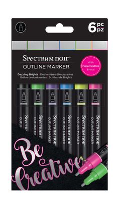 Marcador Spectrum Noir Metálico color BRILLOS DESLUMBRANTE caja c/6 piezas