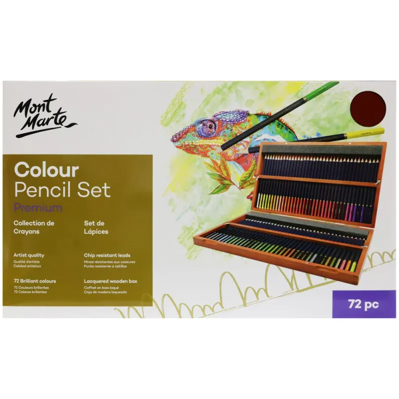 Caja de lápices de colores Mont Marte, Premium, c/72 piezas