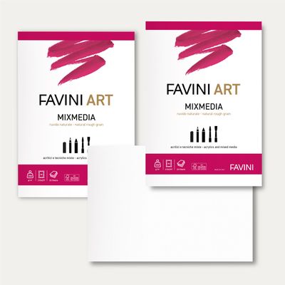 Block FAVINI ART MIXMEDIA 250grs. 20 hojas A4