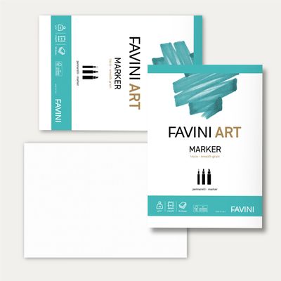 Block FAVINI ART para MARCADOR 70grs. A4 210x297 50 hojas. hecho en Italia