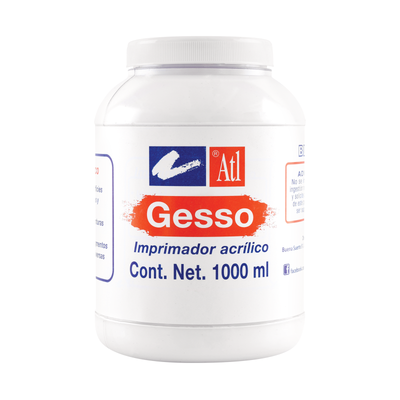 GESSO Blanco ATL, Imprimador Acrílico de 1 LITRO