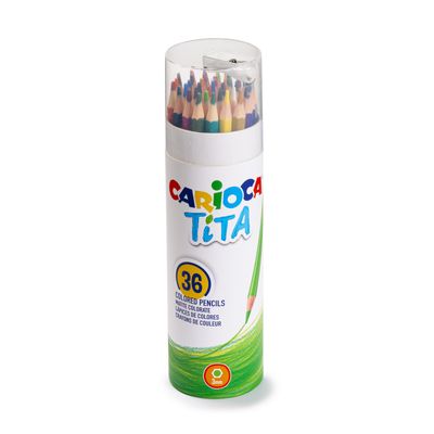 Lápiz color Carioca TITA TUBO con 36 piezas y tajador