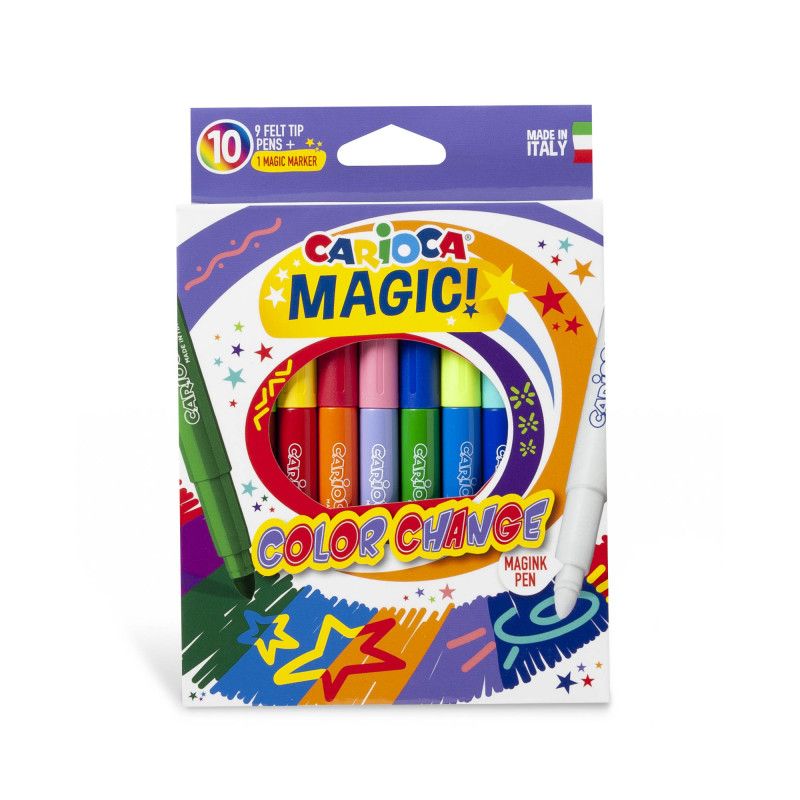 Marcador Carioca MAGICO CAMBIO DE COLOR caja c/10 piezas