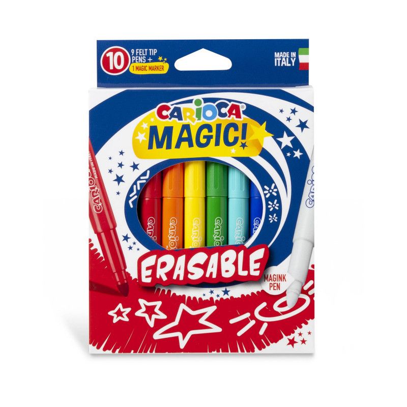 Marcador Carioca MAGICO BORRABLE caja c/10 PIEZAS