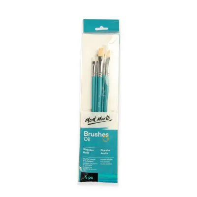 Pinceles para Óleo Mont Marte, c/5piezas