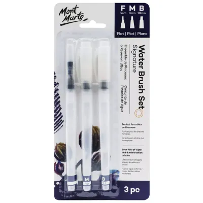 Juego de Pinceles de agua Mont Marte, Set C/3  F/M/G