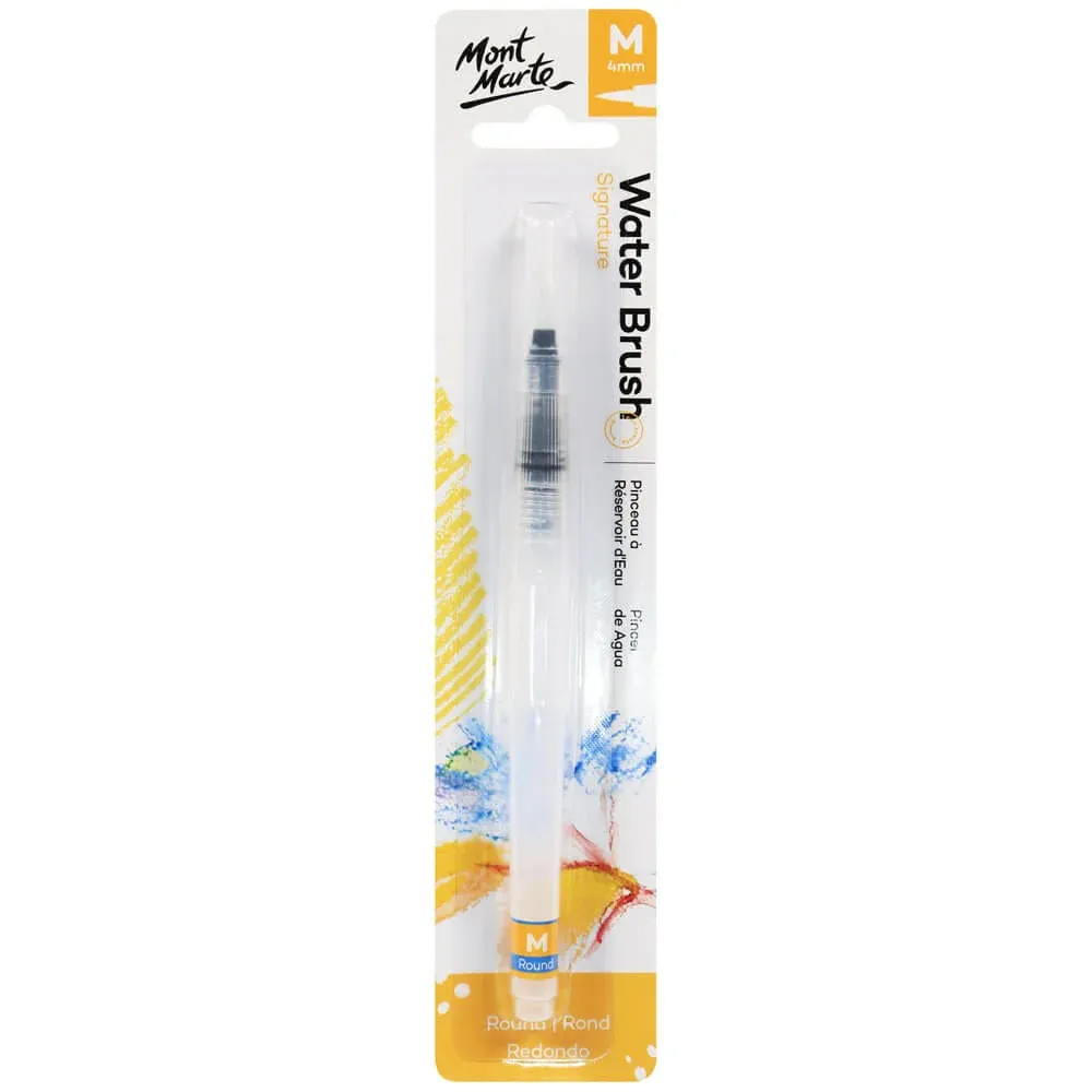 Pincel de agua redondo  con punta media de 4 mm Mont Marte.