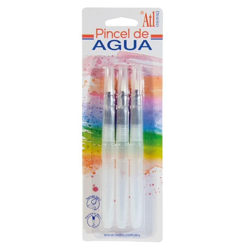Juego de PINCELES de AGUA ATL,  c/ 3 unidades