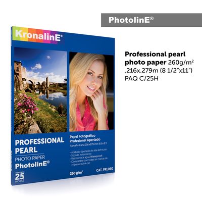 Papel fotográfico PROFESIONAL PEARL PRL060 KRONALINE  25 hojas,  260 g/m2