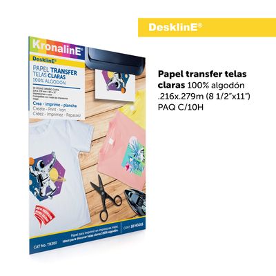 Papel TRANSFER Telas claras TR300 KRONALINE 10U
