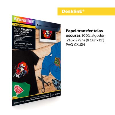 Papel TRANSFER TELAS OSCURAS TR305  caja c/10 hojas
