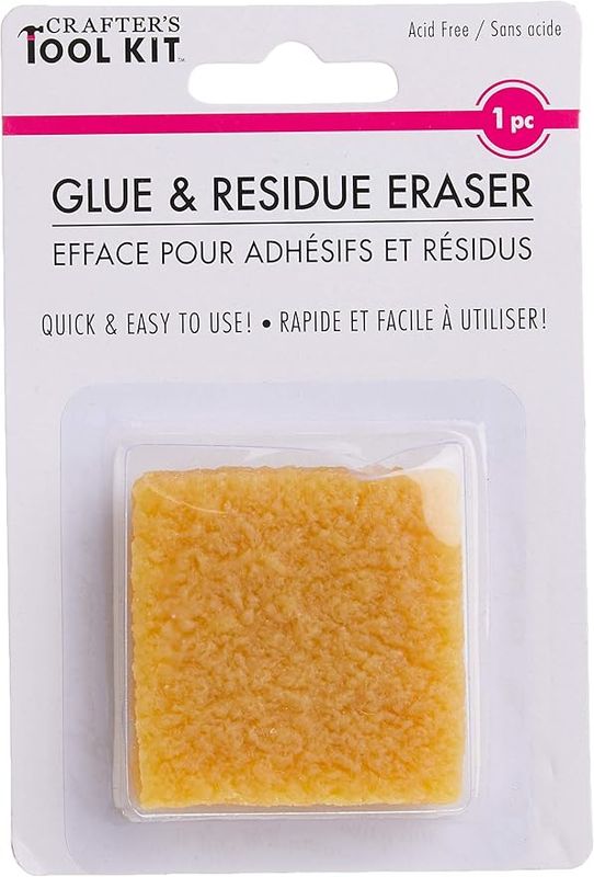 Borrador GLUE &amp; RESIDUE, para retirar residuos adhesivo (goma) blíster c/1