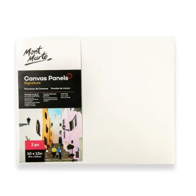 Canvas de lienzo Mont Marte, c/ 2 piezas, 25,4 x 30,5 cm