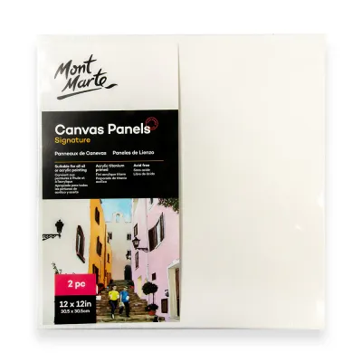 Canvas para lienzo Mont Marte, c/ 2 piezas, 30,5 x 30,5 cm