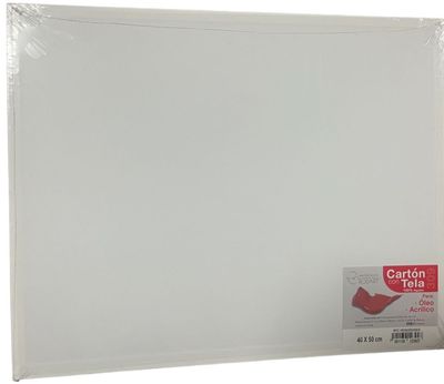 Canva cartón con tela 100% ALGODON para oleo y acrílico 40X50cm.