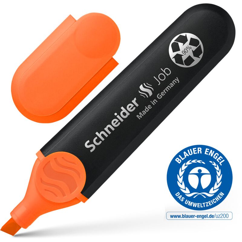 Resaltador SCHNEIDER JOB Naranja c/1 piezas