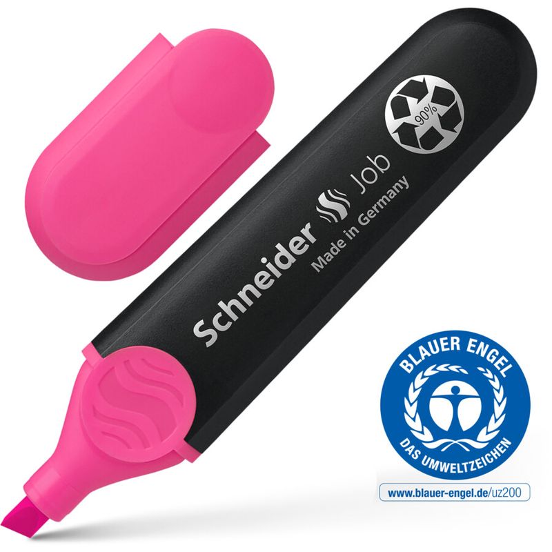 Resaltador SCHNEIDER JOB Rosa c/1 piezas