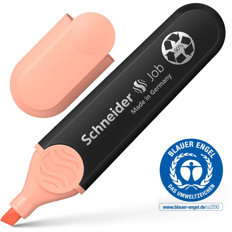 Resaltador SCHNEIDER  JOB Durazno Pastel c/1 pieza