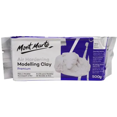 Pasta de moldear endurecible al aire Premium Mont Marte 500 g- Blanca