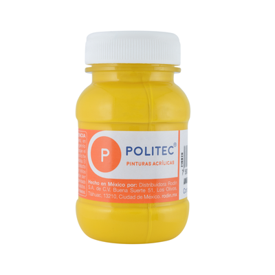 Acrílico POLITEC Amarillo Medio 100ml c/1 pieza