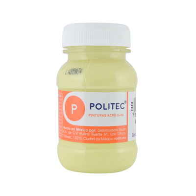 Acrílico POLITEC Amarillo Pastel 100ml c/1 pieza