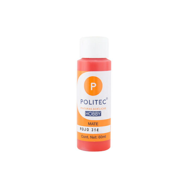 Acrílico POLITEC Hobby Mate Rojo 60 ml c/1 pieza