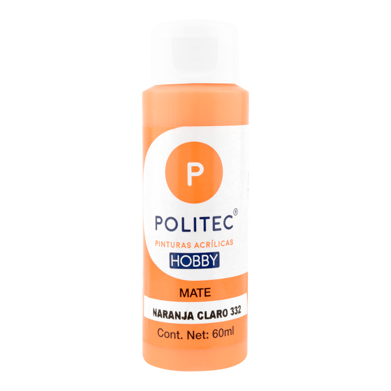 Acrílico POLITEC Hobby Mate Naranja Claro 60 ml c/1 pieza