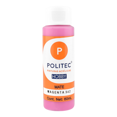 Acrílico POLITEC Hobby Mate Magenta 60 ml c/1 pieza