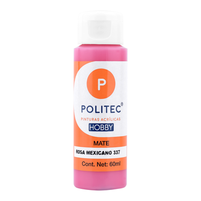 Acrílico POLITEC Hobby Mate Rosa Mexicano 60 ml c/1 pieza