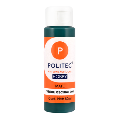 Acrílico POLITEC Hobby Mate Verde Oscuro 60 ml c/1 pieza