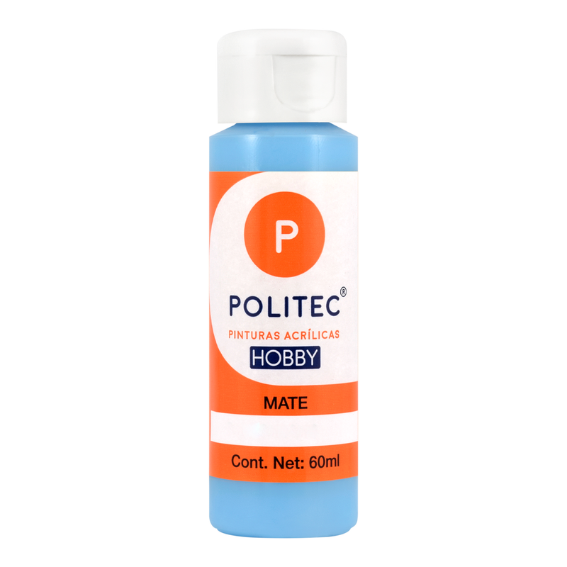 Acrílico POLITEC Hobby Azul Pastel 60 ml c/1 pieza
