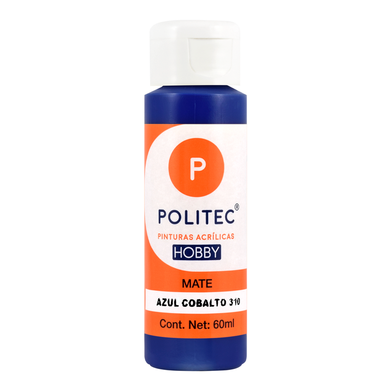 Acrílico POLITEC Hobby Azul Cobalto 60 ml c/1 pieza