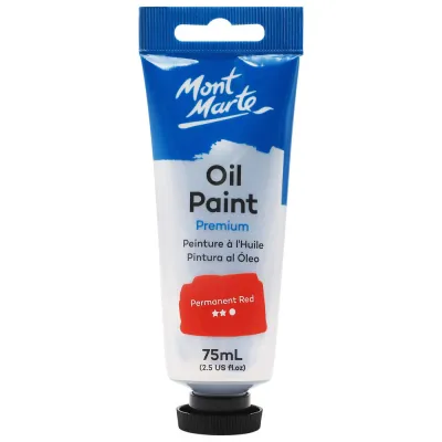 Tubo de pintura al óleo de primera calidad de 75 ml- Rojo permanente