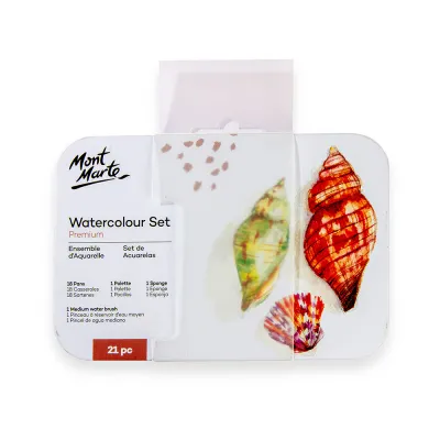 Set de Acuarelas Mont Marte Premium de 21 piezas