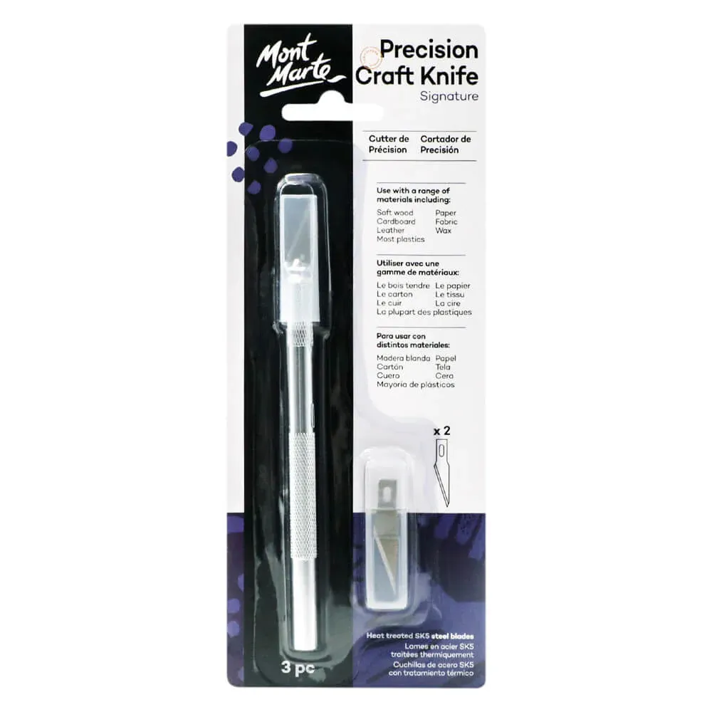 Cuchillo de Precisión para Manualidades Mont Marte de 3 piezas