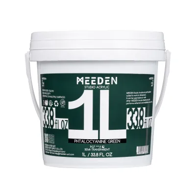 Pintura Acrílica Profesional MEEDEN Studio, Verde Ftalocianina, 1 Litro, Cuerpo Pesado.